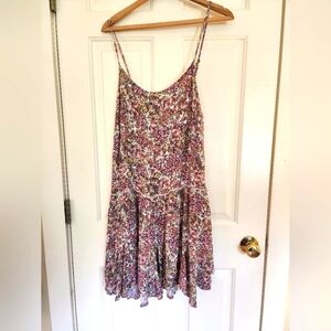 Wild fable romantic berry floral print swing trapeze dress size xxl